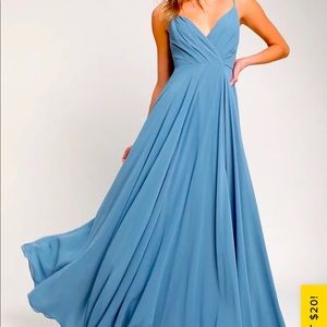 All about love slate blue maxi dress